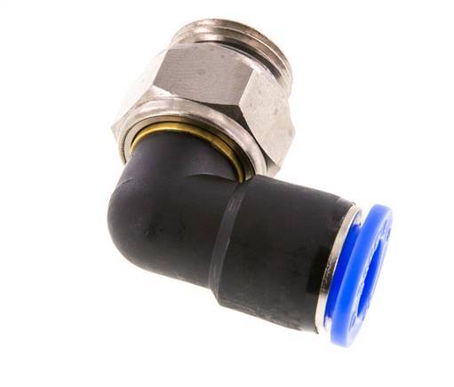 12mm & G1/2'' Winkel-Drehgelenk Einsteck-Außengewinde Vernickeltes Messing/PBT NBR Drehbar