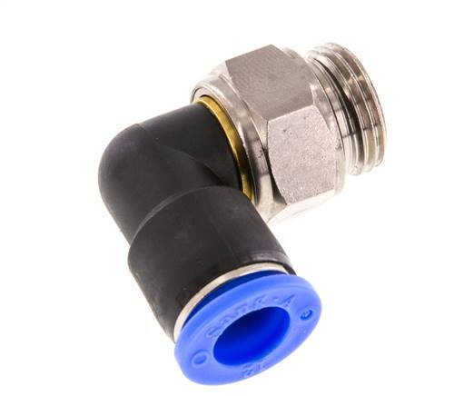 12mm & G1/2'' Winkel-Drehgelenk Einsteck-Außengewinde Vernickeltes Messing/PBT NBR Drehbar