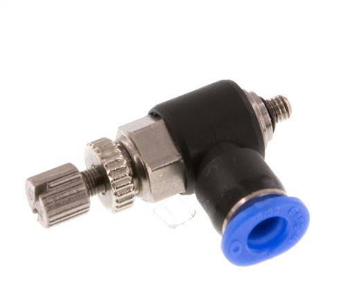 Durchflussregelungs-Schalldämpfer-Abflusswinkel 4 mm - M3 Messing/PBT