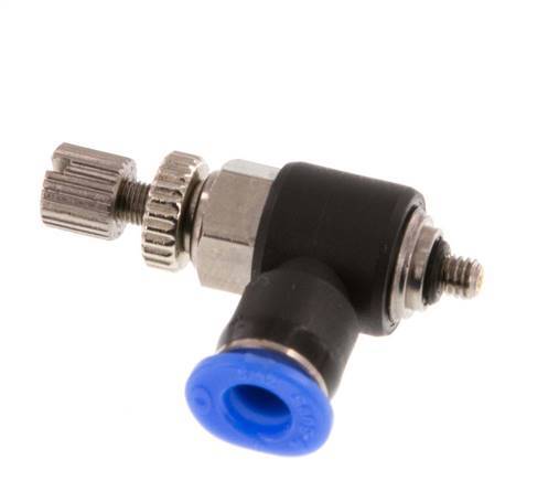 Durchflussregelungs-Schalldämpfer-Abflusswinkel 4 mm - M3 Messing/PBT
