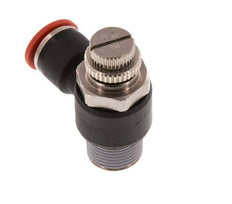 Durchflussregelungs-Schalldämpfer-In-Winkelstück 10 mm - R3/8'' Messing/PA 66