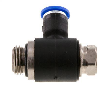 Durchflussregelungs-Schalldämpfer Auslasskrümmer 6 mm - G1/4'' Messing/PA 66 Schlitzschraube