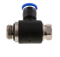 Durchflussregelungs-Schalldämpfer Auslasskrümmer 6 mm - G1/4'' Messing/PA 66 Schlitzschraube
