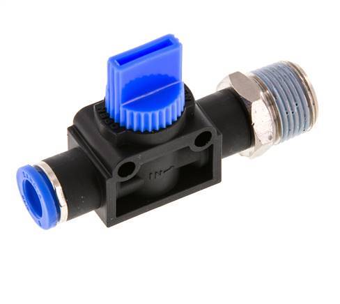 3/2-Wege-Absperr-Handventil 8 mm - R3/8'' Kunststoff/Messing Gewindeseitige Entlüftung
