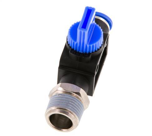 3/2-Wege-Absperr-Handventil 8 mm - R3/8'' Kunststoff/Messing Gewindeseitige Entlüftung