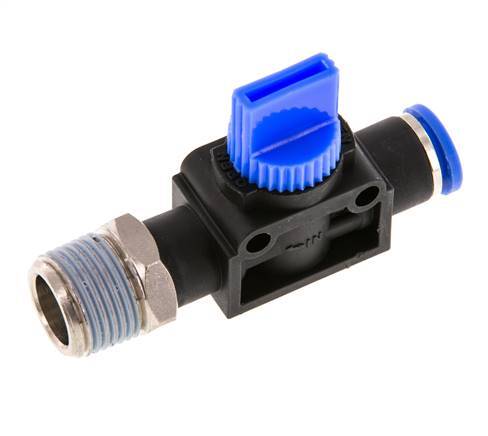 3/2-Wege-Absperr-Handventil 8 mm - R3/8'' Kunststoff/Messing Gewindeseitige Entlüftung