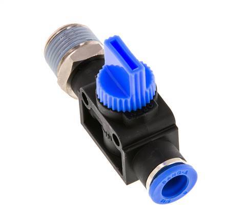 3/2-Wege-Absperr-Handventil 8 mm - R3/8'' Kunststoff/Messing Gewindeseitige Entlüftung