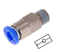 Push-In Fitting 12mm & R3/8'' Male Auto Shut-Off Brass/PBT 0-10bar (0-145psi)
