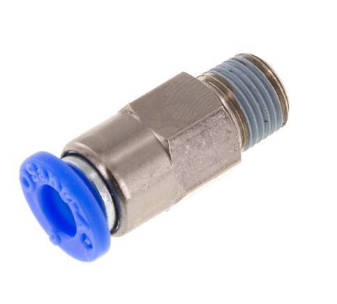 Steckverschraubung 6mm & R1/8'' männlich Selbstsichernd Messing/PBT 0-10bar (0-145psi) [2 Stück]