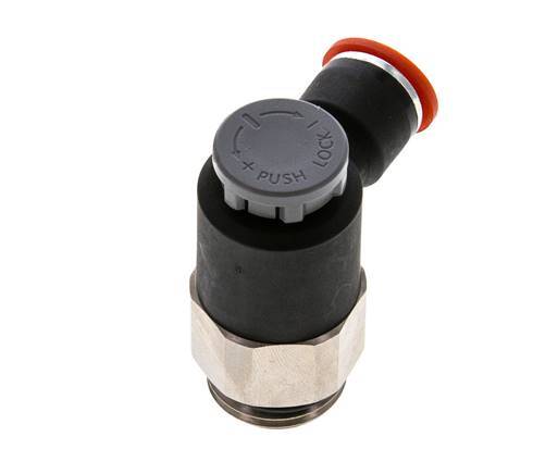 Flow Control Valve Meter-In Elbow 10 mm - G1/2'' Brass/PA 66 Locknut