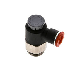 Durchflussregelventil Meter-In-Winkelstück 10 mm - G1/2'' Messing/PA 66 Sicherungsmutter