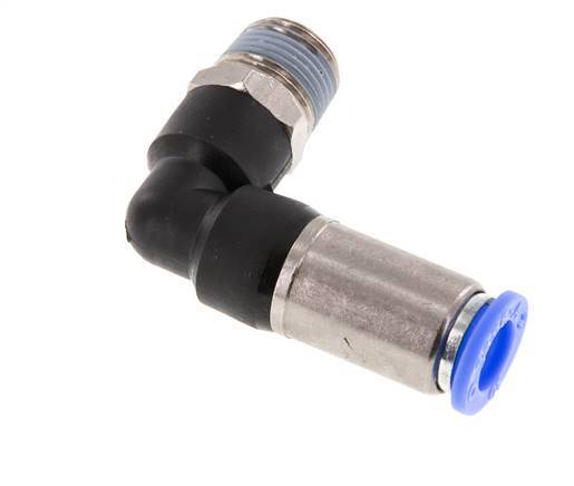 Steckverschraubung 10mm & R3/8'' männlich Selbstsicherndes Winkelstück Messing/PBT 0-10bar (0-145psi)