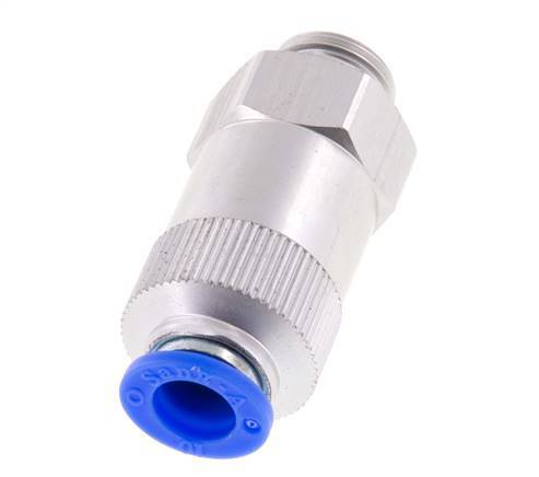 Push-In-Rückschlagventil 10mm & G3/8'' Außengewinde Aluminium 0,2-10bar (3-145psi) Gewinde-Schlauch