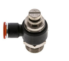 Durchflussregelung Schalldämpfer Meter-In Winkel 10 mm - G1/2'' Messing/PA 66