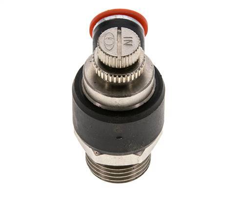 Flow Control Silencer Meter-In Elbow 10 mm - G1/2'' Brass/PA 66