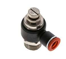 Durchflussregelung Schalldämpfer Meter-In Winkel 10 mm - G1/2'' Messing/PA 66