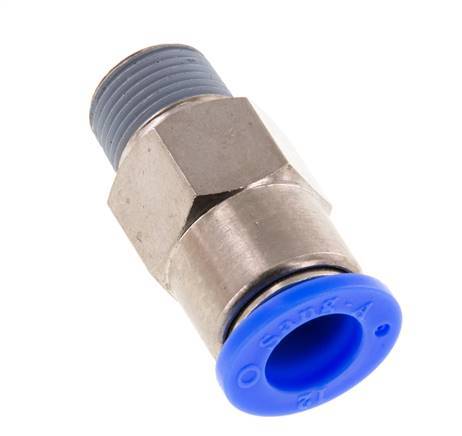 Steckverschraubung 12mm & R3/8'' Außengewinde Selbstverriegelung Messing/PBT 0-10bar (0-145psi)