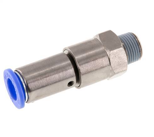 12mm & R3/8'' Schnelldrehgelenk Einsteck-Außengewinde Vernickeltes Messing/PBT NBR Drehbar