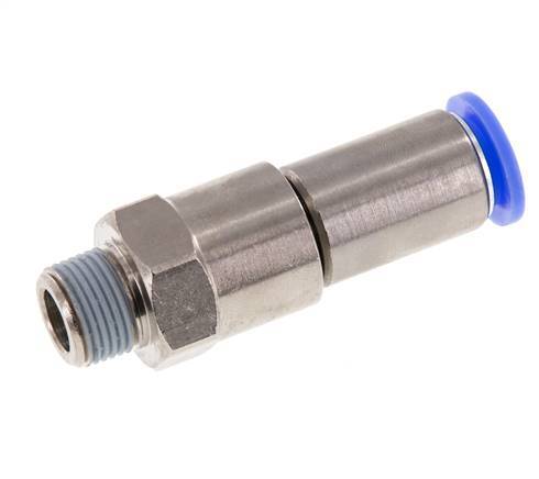 12mm & R3/8'' Schnelldrehgelenk Einsteck-Außengewinde Vernickeltes Messing/PBT NBR Drehbar