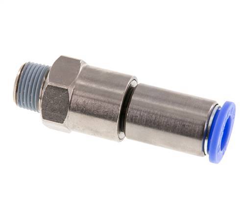 12mm & R3/8'' Schnelldrehgelenk Einsteck-Außengewinde Vernickeltes Messing/PBT NBR Drehbar