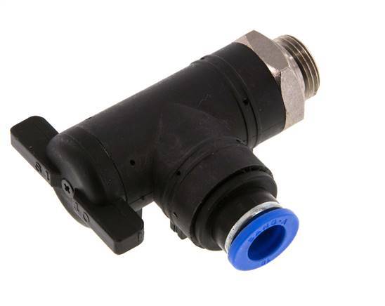 2-Wege-Kugelhahn mit Winkel 10 mm - G3/8'' Kunststoff/Messing