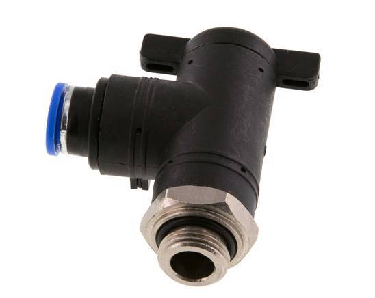 2-Wege-Kugelhahn mit Winkel 10 mm - G3/8'' Kunststoff/Messing