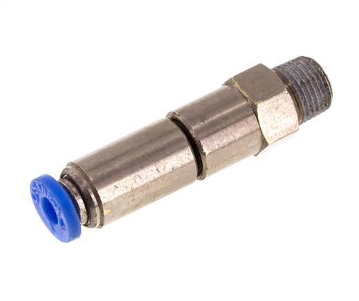 4mm & R1/8'' Schnelldrehgelenk Einsteck-Außengewinde Vernickeltes Messing/PBT NBR Drehbar