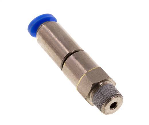 4mm & R1/8'' Schnelldrehgelenk Einsteck-Außengewinde Vernickeltes Messing/PBT NBR Drehbar