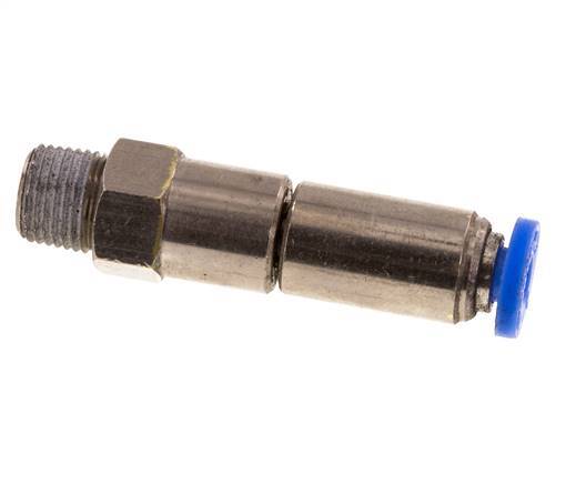 4mm & R1/8'' Schnelldrehgelenk Einsteck-Außengewinde Vernickeltes Messing/PBT NBR Drehbar