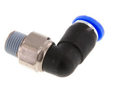 6mm & R1/8'' Ellbogen-Drehgelenk Einsteck-Außengewinde Messing vernickelt/PBT NBR drehbar