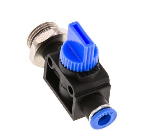 3/2-Wege-Absperr-Handventil 6 mm - G3/8'' Kunststoff/Messing Rohrseitige Entlüftung