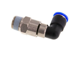 12mm & R1/2'' Elbow Quick Swivel Joint Push-In-Male Threads Nickel-Plated Brass/PBT NBR Rotatable
