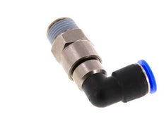 12mm & R1/2'' Ellbogen Schnelldrehgelenk Einsteck-Außengewinde Vernickeltes Messing/PBT NBR Drehbar