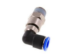 12mm & R1/2'' Ellbogen Schnelldrehgelenk Einsteck-Außengewinde Vernickeltes Messing/PBT NBR Drehbar