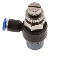 Flow Control Silencer Meter-Out Elbow 4 mm - R1/4'' Brass/PA 66