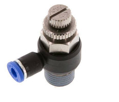 Durchflussregelungs-Schalldämpfer Abflusswinkel 4 mm - R1/4'' Messing/PA 66