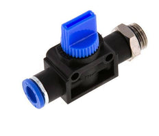 3/2-Wege-Absperr-Handventil 8 mm - G1/4'' Kunststoff/Messing Gewindeseitige Entlüftung