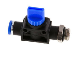 3/2-Way Shut-Off Hand Valve 8 mm - G1/4'' Plastic/Brass Thread-side venting
