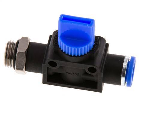 3/2-Wege-Absperr-Handventil 8 mm - G1/4'' Kunststoff/Messing Gewindeseitige Entlüftung