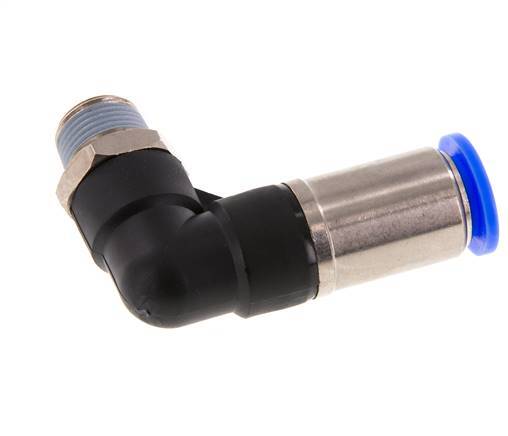 Steckverschraubung 12mm & R3/8'' männlich Selbstsicherndes Winkelstück Messing/PBT 0-10bar (0-145psi)