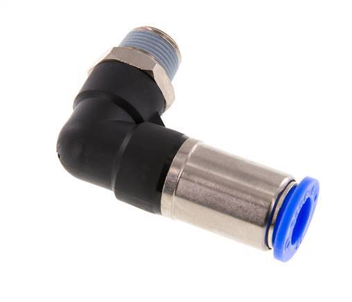 Steckverschraubung 12mm & R3/8'' männlich Selbstsicherndes Winkelstück Messing/PBT 0-10bar (0-145psi)
