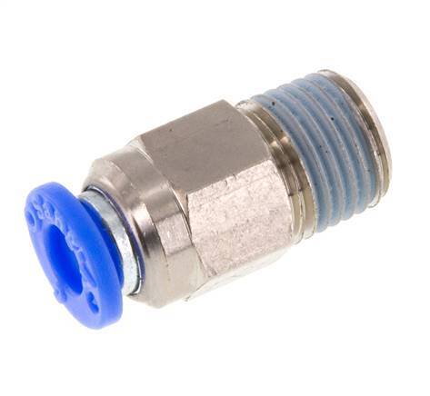 Steckverschraubung 6mm & R1/4'' männlich Selbstsichernd Messing/PBT 0-10bar (0-145psi) [2 Stück]