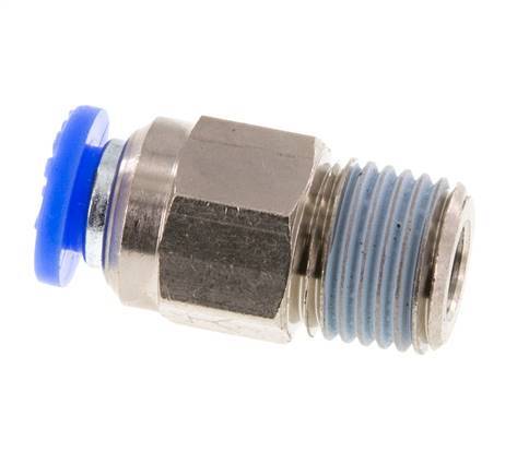 Steckverschraubung 6mm & R1/4'' männlich Selbstsichernd Messing/PBT 0-10bar (0-145psi) [2 Stück]