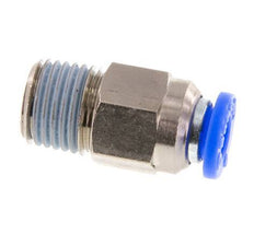 Push-In Fitting 6mm & R1/4'' Male Auto Shut-Off Brass/PBT 0-10bar (0-145psi) [2 Pieces]
