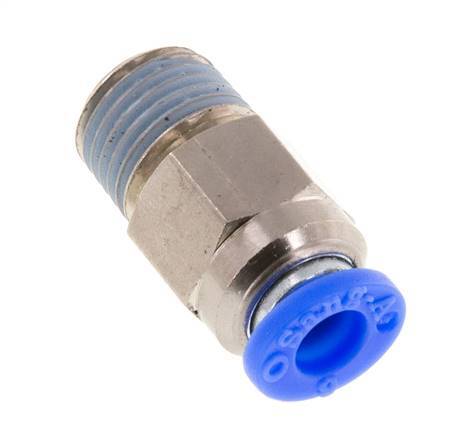 Steckverschraubung 6mm & R1/4'' männlich Selbstsichernd Messing/PBT 0-10bar (0-145psi) [2 Stück]