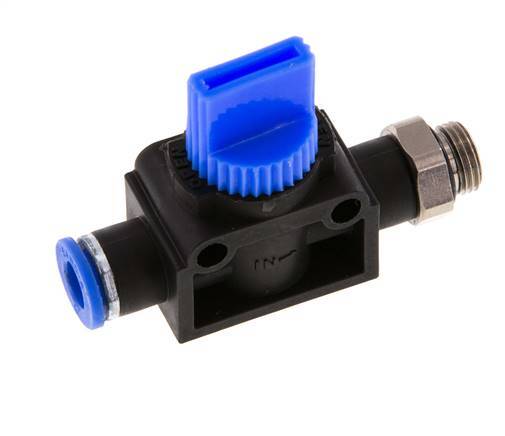 3/2-Way Shut-Off Hand Valve 6 mm - G1/8'' Plastic/Brass Thread-side venting