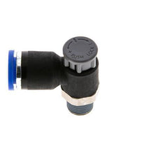 Flow Control Valve Meter-Out Elbow 8 mm - R1/8'' Brass/PA 66 Locknut