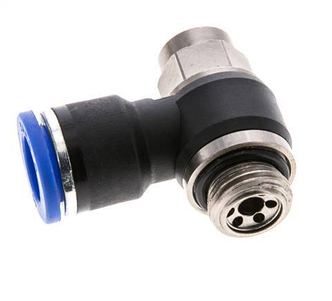 Durchflussregelungs-Schalldämpfer Auslasskrümmer 10 mm - G1/4'' Messing/PA 66 Schlitzschraube