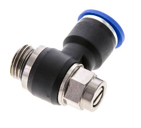 Durchflussregelungs-Schalldämpfer Auslasskrümmer 10 mm - G1/4'' Messing/PA 66 Schlitzschraube