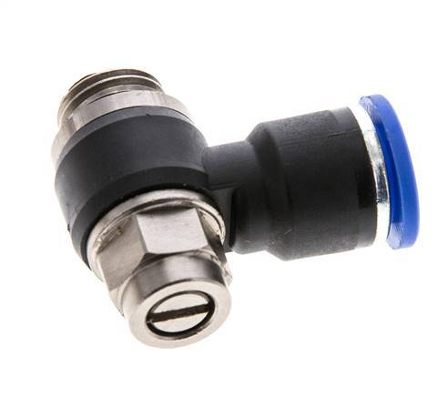 Durchflussregelungs-Schalldämpfer Auslasskrümmer 10 mm - G1/4'' Messing/PA 66 Schlitzschraube